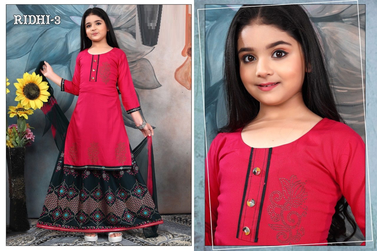 Ridhi 3 Readymade Dress Girls Kids Catalog